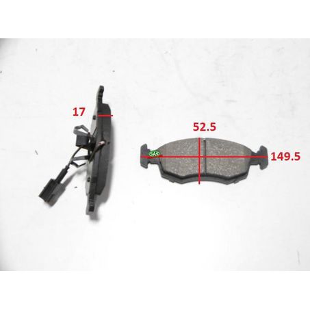 Royale Brake Pad Set L:149.5 H:52.4 T:17 - BP4353B