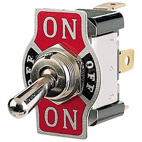Narva Metal Toggle Switch On/Off/On SPDT (Contacts Rated 20A @ 12V)