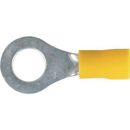 OEX Crimp Terminal Ring Yellow ID 8.4mm Vinyl 50 Pce