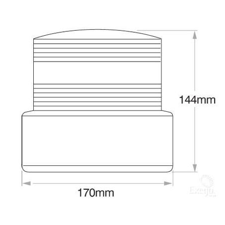 Ecco Strobe Amber 12 to 48V Permanent Mount ACX2156