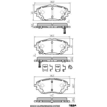 RDA BRAKES RDA Phantom Ceramic Brake Pad Set RDC2413