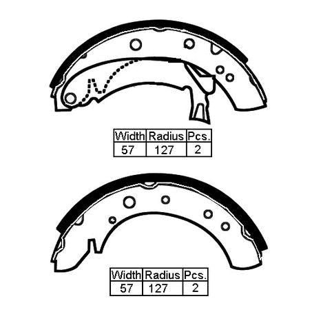 Remsa BRAKE SHOE REAR FIA DUCATO 94- 254 X 57MM
