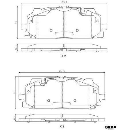 RDA Brakes Extreme Heavy Duty Brake Pad Set RDX2459SM