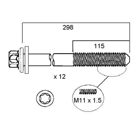 Permaseal Cylinder Head Bolt Set HBS210