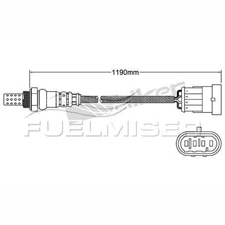 FUELMISER OXYGEN SENSOR DIRECT FIT 4 WIRE 1190MM CABLE
