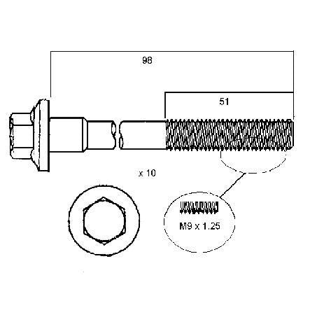 PERMASEAL Cylinder Head Bolt Set HBS023