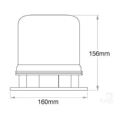 Ecco LED Beacon Green 12 or 24V Permanent Mount ACX2377