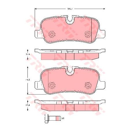 TRW Brake Pad Set (DB1781)