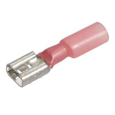 Narva ADHESIVE LINED HEATSHRINK FEMALE 2.5-3MM BLADE TERMINAL RED 20 PACK