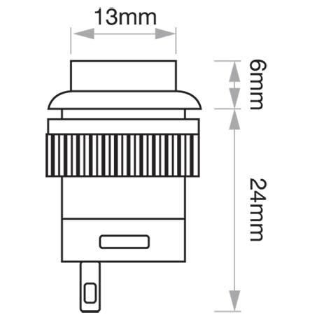 Narva Push/Push Button Switch Off/On SPST (Contacts Rated 6A @ 12V)