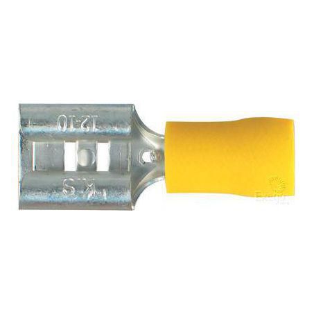 Narva Crimp Terminal Female Blade Yellow Terminal Entry 9.5 x 1.2mm Vinyl 100Pk 56140