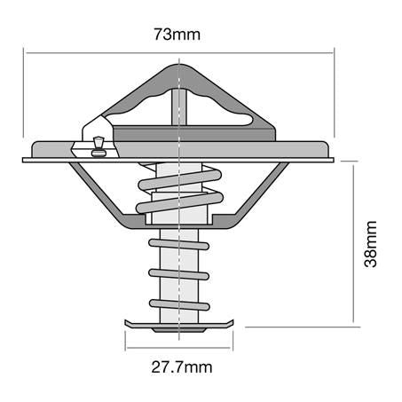 Tridon Thermostat 73mm - 77 Degrees C TT286-170P