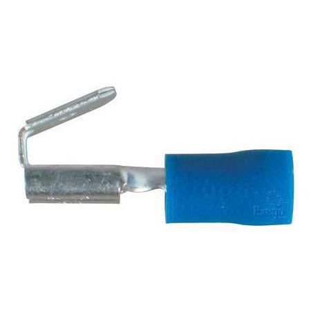 Narva Crimp Terminal 2-Way Male/Female Connector Blue Terminal Entry 6.3 x 0.8mm Vinyl 100Pk 56132