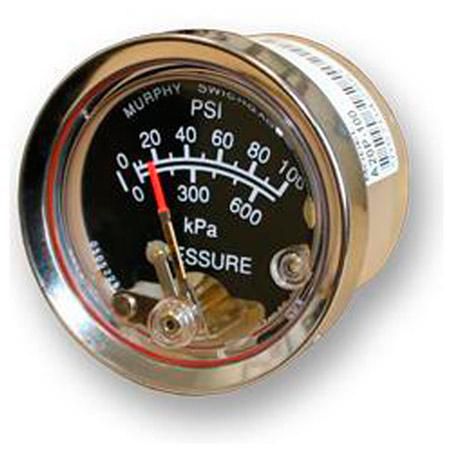 MURPHY GAUGE 52MM 100PSI/690KPA CHR A20P100