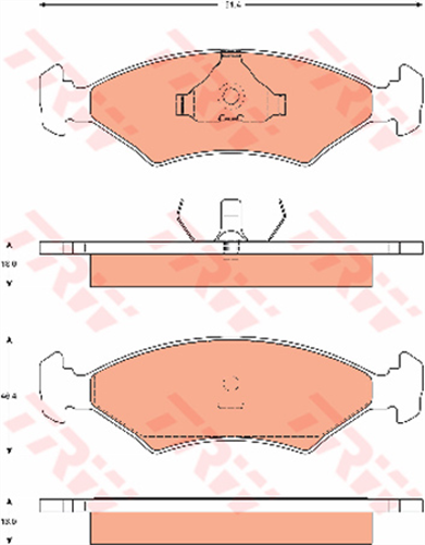 TRW Brake Pad Set (DB212)