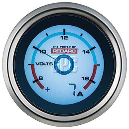 Redarc Single voltage gauge with optional current display G52-VA