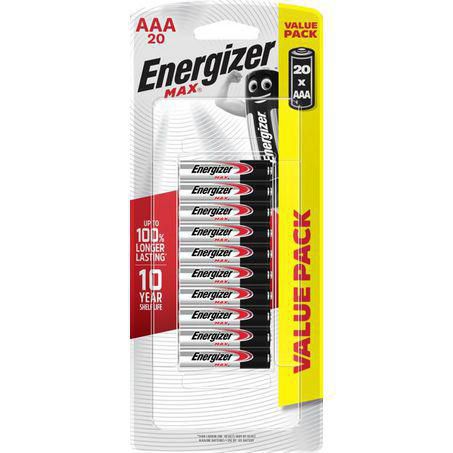 ENERGIZER PRODUCTS Energizer AAA Battery Max Alkaline 20Pk E303860900