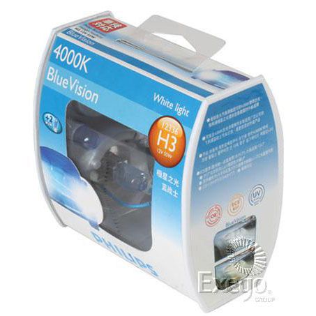 Philips H3 Globe 12V 55W Blue Vision Ultra 2 Pce 12336BVUSM