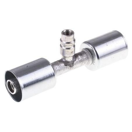 Atco Aluminium Fitting # 10 Splicer Beadlock #10 Straight With R134a Port BLX6103-3