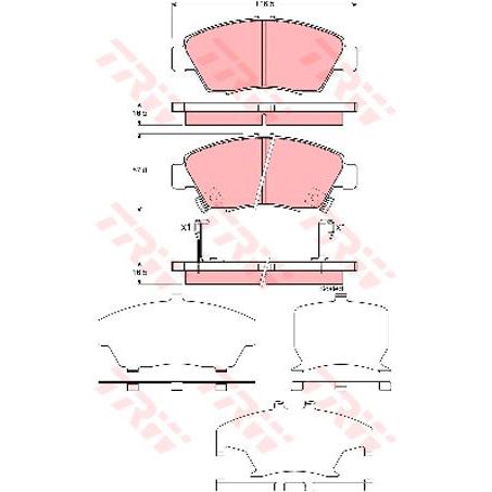 TRW DTEC Brake Pad Set (DB1286)