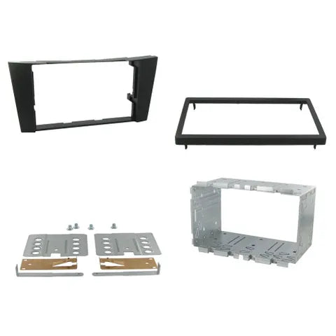 Metra 95-9307B Black Double DIN Dash Kit with Cage | 2002-2010 Mercedes-Benz E-Class & CLS-Class