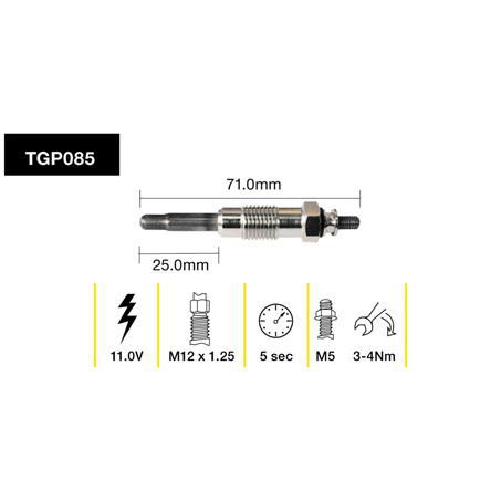 TRIDON GLOW PLUG 11.0V TGP085