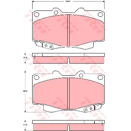 TRW Brake Pad Set (DB1739)