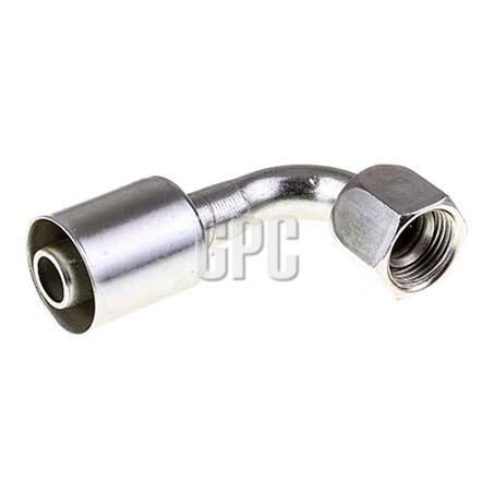 Atco Steel Fitting # 10 Female Flare - Beadlock Step Up #12 90° SBX1127