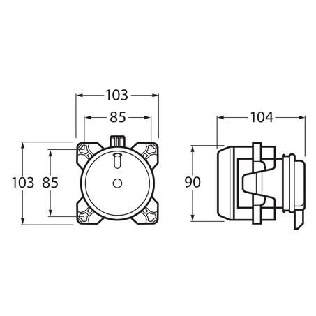 HELLA Halogen Head Light Round 90mm Globe Style H7 (High Beam/Park) 103024V