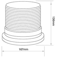 Narva LED Beacon / Strobe Amber 12 or 24V Pole Mount