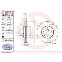 Brembo Prime UV Coated Brake Rotor - 09.D570.11