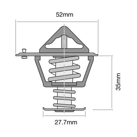 Tridon High Flow Thermostat 52mm - 77 Degrees C TT2042-170