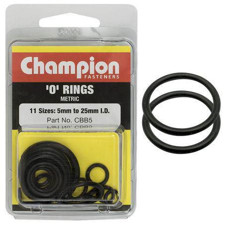 CHAMPION AUTO PARTS Champion Metric Rubber O Ring Assortment CBB5