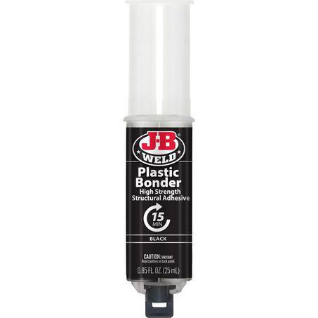 JB Weld Black Plastic Bonder Urethane Adhesive Syringe Mixer 25ml 50139