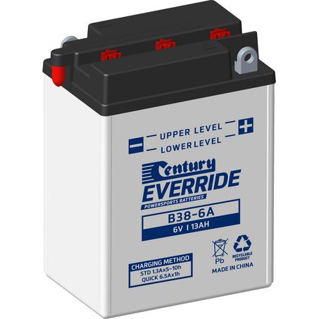 EVERRIDE Century EverRide Motorcycle Battery 6V 13AH B38-6A