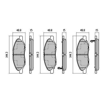 RDA GP MAX LOW METALLIC BRAKE PAD SET NISSAN RDB1927