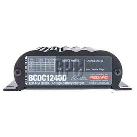 Redarc DC-DC Battery charger - 3 stage 40A 9V-32V in, 12V out (nominal)/sola