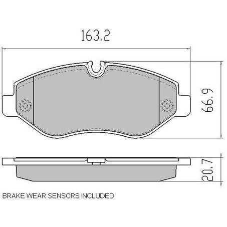 RDA PHANTOM CERAMIC BRAKE PAD SET IVECO DAILY MERCEDES-BENZ RDC2117