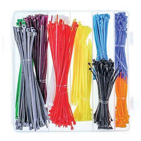 Coloured Cable Tie Assortment - 1000 Pc