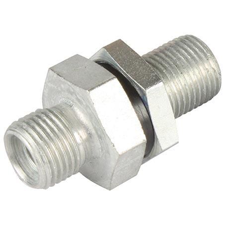 Atco Steel Fitting # 6 MIOR - Bulkhead #6 Straight STX3000