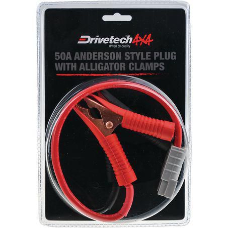 DRIVETECH 4x4 50A Anderson Style Plug To Alligator Clips Lead