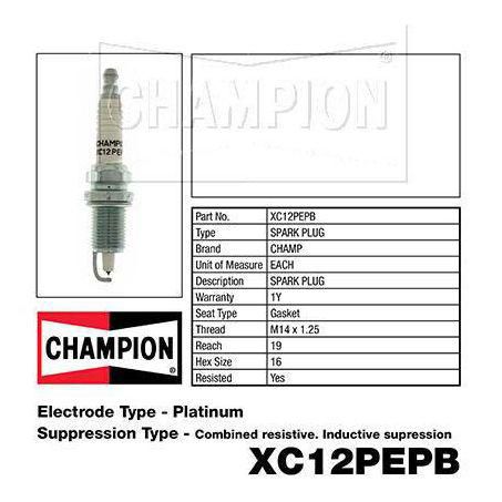 Champion Marine / Motorcycle Spark Plug XC12PEPB