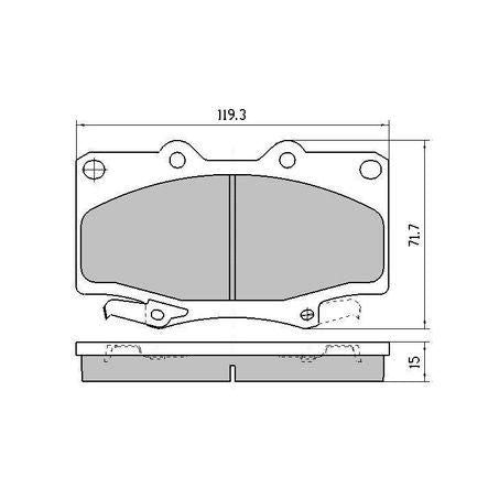 RDA PHANTOM CERAMIC BRAKE PAD SET TOYOTA LANDCRUISER RDC1199