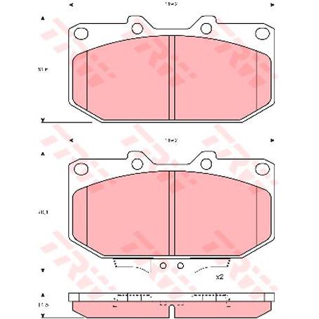 TRW DTEC Brake Pad Set (DB1170)