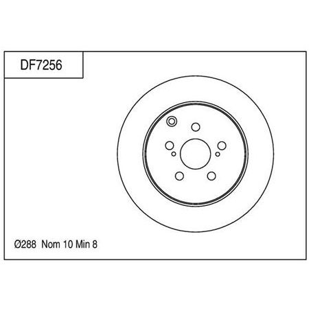 TRW Disc Brake Rotor 288mm x 8 Min