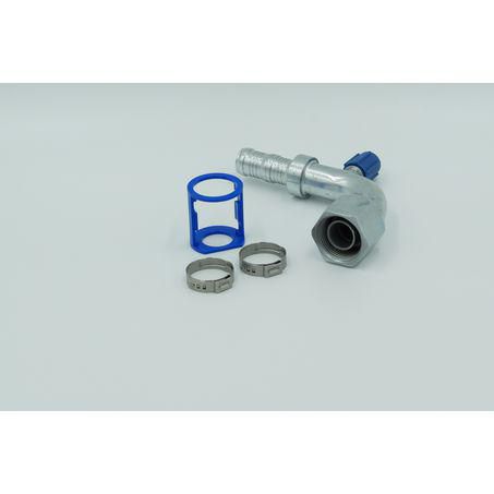 Burgaflex Steel Fitting # 12 FOR - Reduced Burgaclip #12 90° With R134a Port SCX1324-3