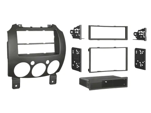 Metra 95-7512B Black Dash Kit for 2007-2014 Mazda 2 & Demio | Single/Double DIN Installation