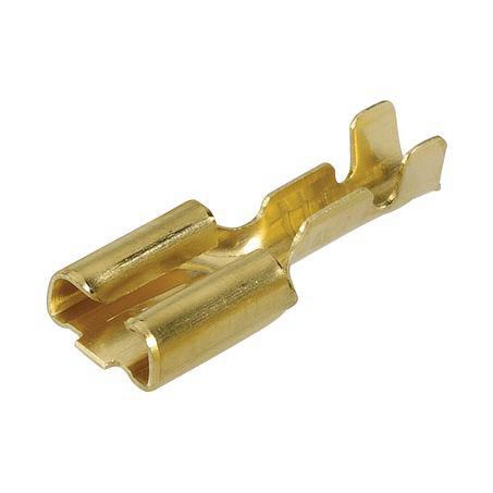 Narva Crimp Terminal Female Blade Brass Terminal Entry 4.8 x0.8mm Non Insulated 100Pk 56223