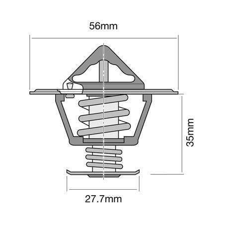 Tridon High Flow Thermostat 56mm - 82 Degrees C TT296-180