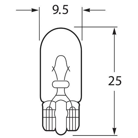 Hella Wedge W2.1x9.5d Xenon Globe 12V 6W W126X